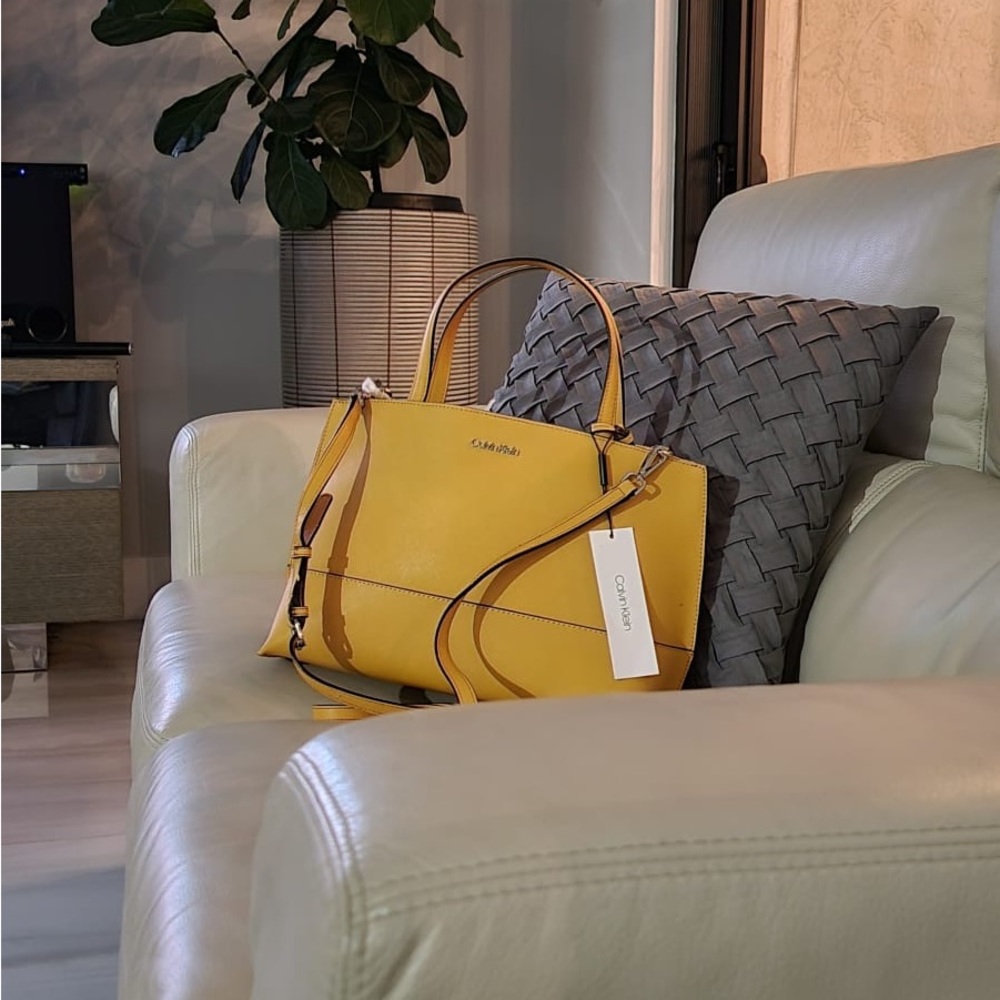 Calvin Klein large Yellow Crossbody Bag